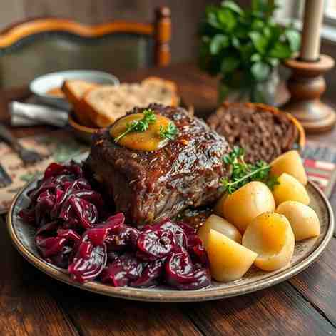 Sauerbraten - Traditional German Dinner